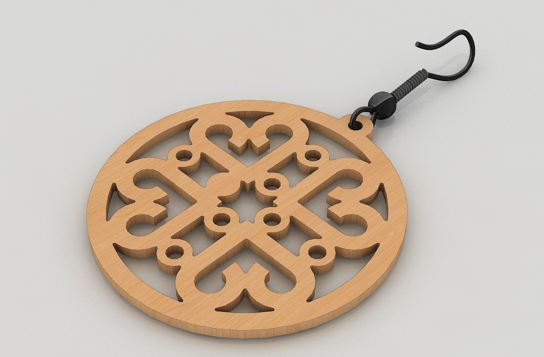 Intra απο ξύλο plywood 3mm-4mm πάχος – Ξύλινο Σκουλαρίκι / Κοσμήματα με Δίασταση  5x5 cm INTRAFABR-40251595