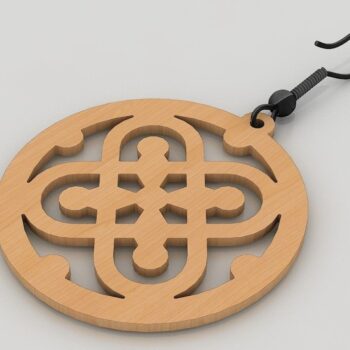 Intra απο ξύλο plywood 3mm-4mm πάχος – Ξύλινο Σκουλαρίκι / Κοσμήματα με Δίασταση  5x5 cm INTRAFABR-40251595 - Image 3