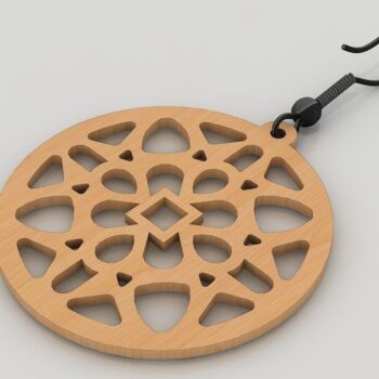 Intra απο ξύλο plywood 3mm-4mm πάχος – Ξύλινο Σκουλαρίκι / Κοσμήματα με Δίασταση  5x5 cm INTRAFABR-40251595 - Image 4