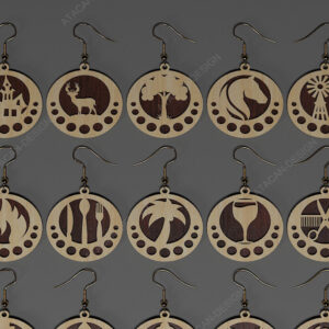 Intra απο ξύλο plywood 3mm-4mm πάχος – Ξύλινα Σκουλαρίκια Πακέτο / Αρχεία κομμένα κοσμήματα Δίασταση  5x5 cm INTRAFABR-70222727