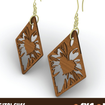 Intra απο ξύλο plywood 3mm-4mm πάχος – Ξύλινα Σκουλαρίκια Κοσμήματα Πακέτο & CDR Δίασταση  5x5 cm INTRAFABR-43105620 - Image 1