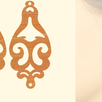 Intra απο ξύλο plywood 3mm-4mm πάχος – Ξύλινα σκουλαρίκια Δίασταση  5x5 cm INTRAFABR-96584443 - Image 1