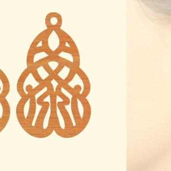 Intra απο ξύλο plywood 3mm-4mm πάχος – Ξύλινα σκουλαρίκια Δίασταση  5x5 cm INTRAFABR-96584605 - Image 1