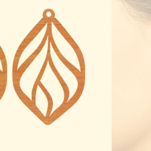 Intra απο ξύλο plywood 3mm-4mm πάχος – Ξύλινα σκουλαρίκια Δίασταση  5x5 cm INTRAFABR-96584721