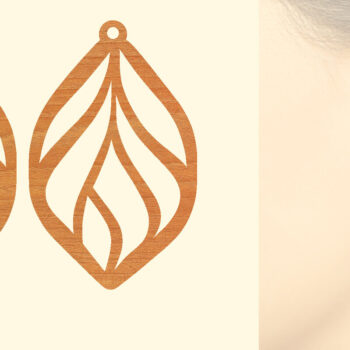 Intra απο ξύλο plywood 3mm-4mm πάχος – Ξύλινα σκουλαρίκια Δίασταση  5x5 cm INTRAFABR-96584721 - Image 1