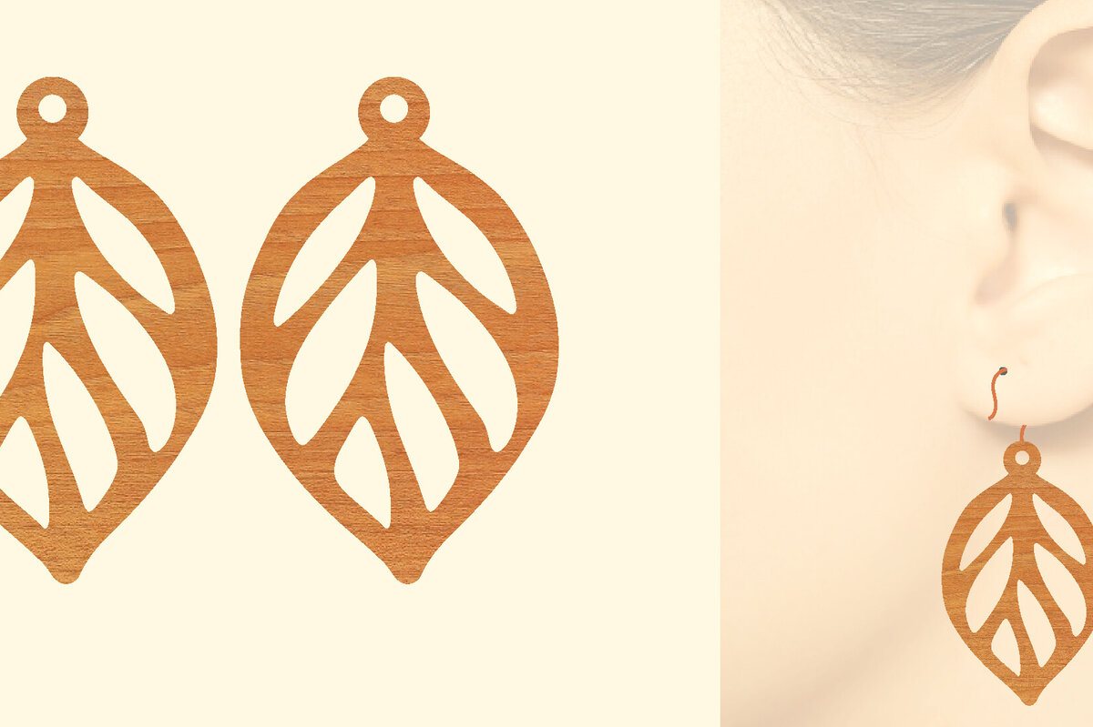 Intra απο ξύλο plywood 3mm-4mm πάχος – Ξύλινα σκουλαρίκια Δίασταση  5x5 cm INTRAFABR-96584749