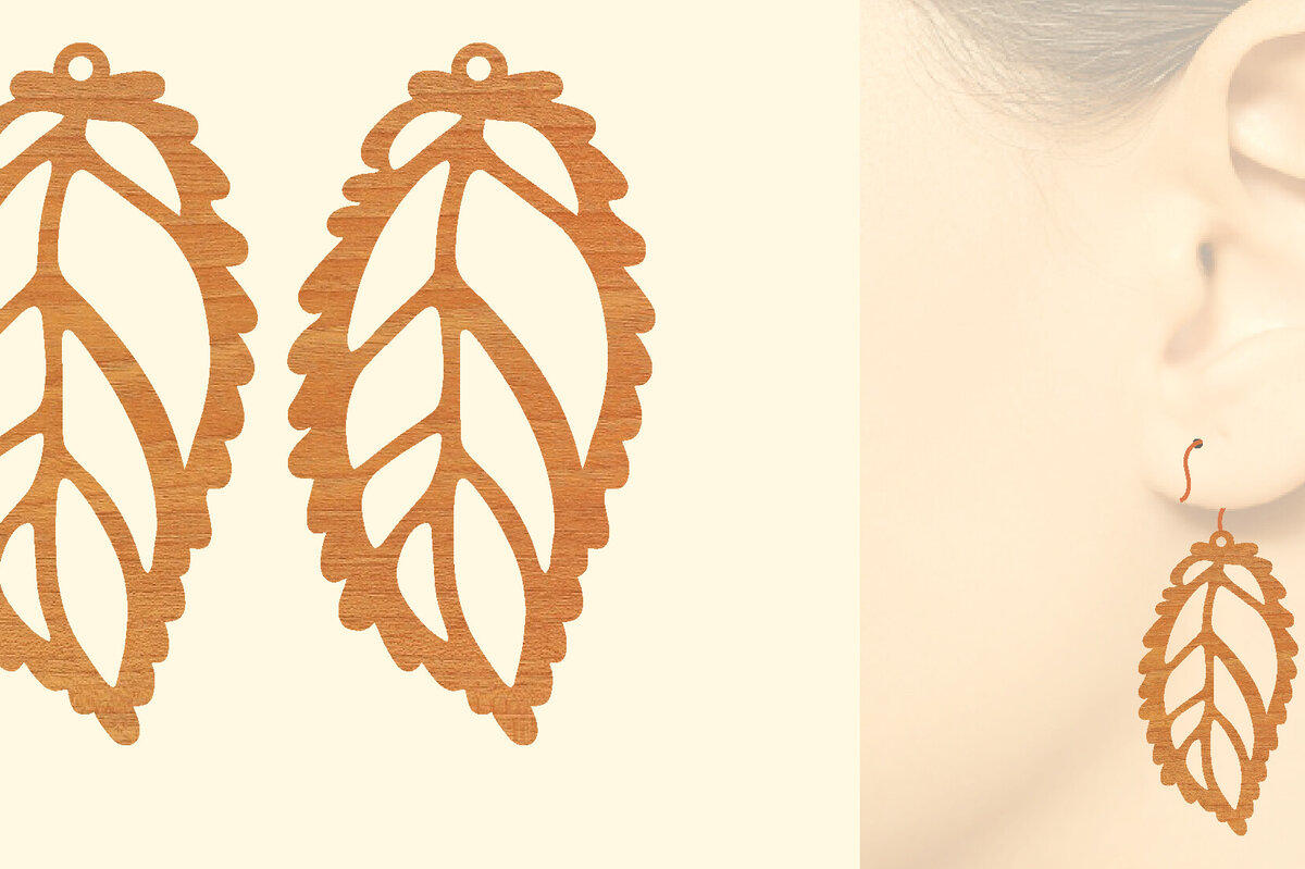 Intra απο ξύλο plywood 3mm-4mm πάχος – Ξύλινα σκουλαρίκια Δίασταση  5x5 cm INTRAFABR-96584904