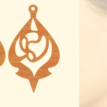 Intra απο ξύλο plywood 3mm-4mm πάχος – Ξύλινα σκουλαρίκια Δίασταση  5x5 cm INTRAFABR-96584991 - Image 1