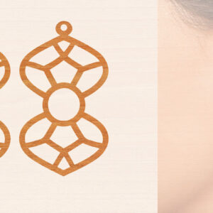 Intra απο ξύλο plywood 3mm-4mm πάχος – Ξύλινα σκουλαρίκια Δίασταση  5x5 cm INTRAFABR-104443233