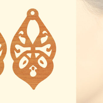 Intra απο ξύλο plywood 3mm-4mm πάχος – Ξύλινα σκουλαρίκια Δίασταση  5x5 cm INTRAFABR-96584244 - Image 1