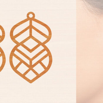 Intra απο ξύλο plywood 3mm-4mm πάχος – Ξύλινα σκουλαρίκια Δίασταση  5x5 cm INTRAFABR-104443393 - Image 1