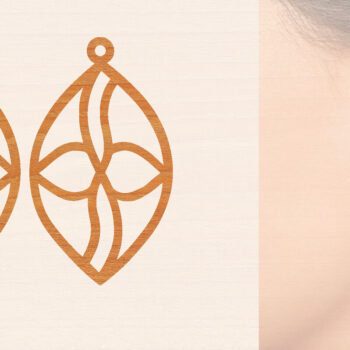 Intra απο ξύλο plywood 3mm-4mm πάχος – Ξύλινα σκουλαρίκια Δίασταση  5x5 cm INTRAFABR-104443484 - Image 1