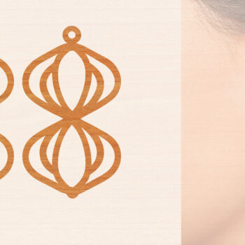 Intra απο ξύλο plywood 3mm-4mm πάχος – Ξύλινα σκουλαρίκια Δίασταση  5x5 cm INTRAFABR-104443619 - Image 1