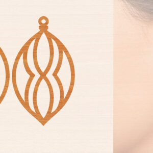 Intra απο ξύλο plywood 3mm-4mm πάχος – Ξύλινα σκουλαρίκια Δίασταση  5x5 cm INTRAFABR-104443737