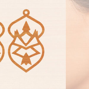 Intra απο ξύλο plywood 3mm-4mm πάχος – Ξύλινα σκουλαρίκια Δίασταση  5x5 cm INTRAFABR-104443777