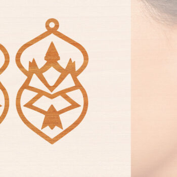 Intra απο ξύλο plywood 3mm-4mm πάχος – Ξύλινα σκουλαρίκια Δίασταση  5x5 cm INTRAFABR-104443777 - Image 1