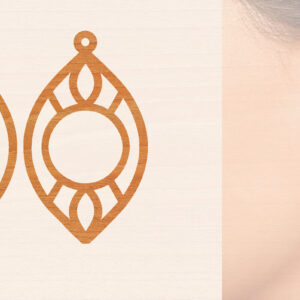 Intra απο ξύλο plywood 3mm-4mm πάχος – Ξύλινα σκουλαρίκια Δίασταση  5x5 cm INTRAFABR-104443815