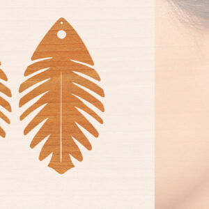 Intra απο ξύλο plywood 3mm-4mm πάχος – Ξύλινα σκουλαρίκια Δίασταση  5x5 cm INTRAFABR-104444008