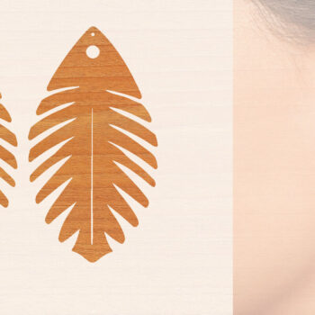 Intra απο ξύλο plywood 3mm-4mm πάχος – Ξύλινα σκουλαρίκια Δίασταση  5x5 cm INTRAFABR-104444008 - Image 1