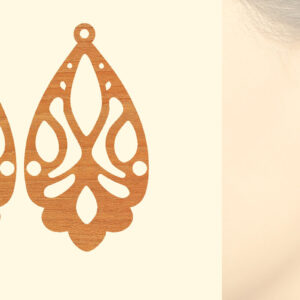 Intra απο ξύλο plywood 3mm-4mm πάχος – Ξύλινα σκουλαρίκια Δίασταση  5x5 cm INTRAFABR-96584286