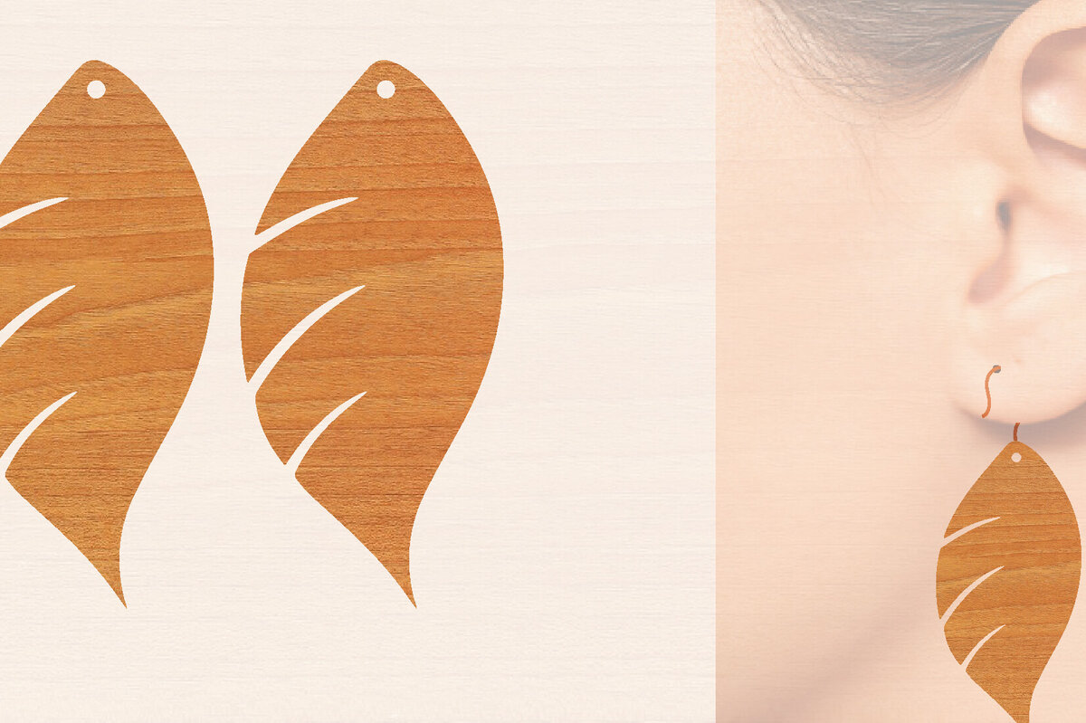 Intra απο ξύλο plywood 3mm-4mm πάχος – Ξύλινα σκουλαρίκια Δίασταση  5x5 cm INTRAFABR-104444176