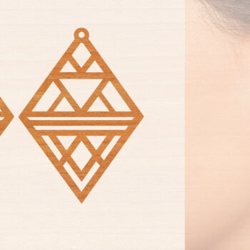 Intra απο ξύλο plywood 3mm-4mm πάχος – Ξύλινα σκουλαρίκια Δίασταση  5x5 cm INTRAFABR-104444323 - Image 1