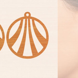 Intra απο ξύλο plywood 3mm-4mm πάχος – Ξύλινα σκουλαρίκια Δίασταση  5x5 cm INTRAFABR-104444550