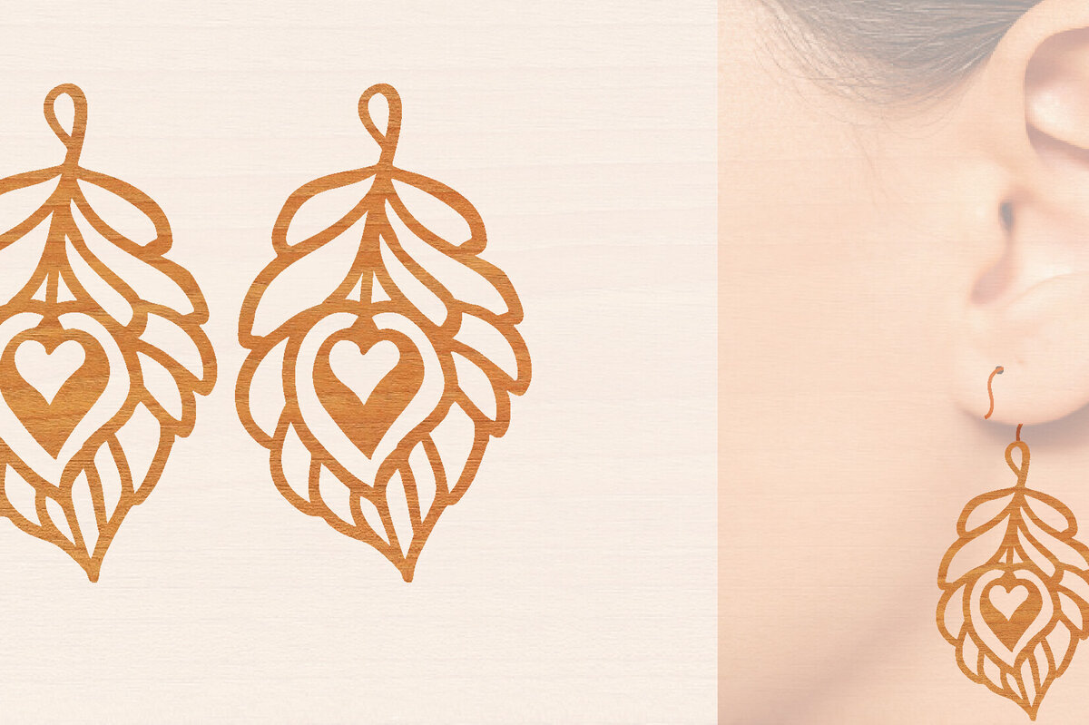 Intra απο ξύλο plywood 3mm-4mm πάχος – Ξύλινα σκουλαρίκια Δίασταση  5x5 cm INTRAFABR-104444643