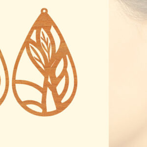 Intra απο ξύλο plywood 3mm-4mm πάχος – Ξύλινα σκουλαρίκια Δίασταση  5x5 cm INTRAFABR-96584311