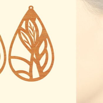 Intra απο ξύλο plywood 3mm-4mm πάχος – Ξύλινα σκουλαρίκια Δίασταση  5x5 cm INTRAFABR-96584311 - Image 1