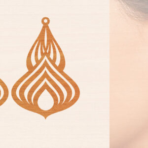 Intra απο ξύλο plywood 3mm-4mm πάχος – Ξύλινα σκουλαρίκια Δίασταση  5x5 cm INTRAFABR-104444766