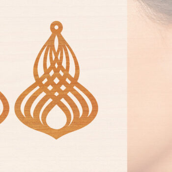 Intra απο ξύλο plywood 3mm-4mm πάχος – Ξύλινα σκουλαρίκια Δίασταση  5x5 cm INTRAFABR-104444830 - Image 1