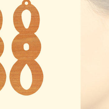 Intra απο ξύλο plywood 3mm-4mm πάχος – Ξύλινα σκουλαρίκια Δίασταση  5x5 cm INTRAFABR-96584382 - Image 1