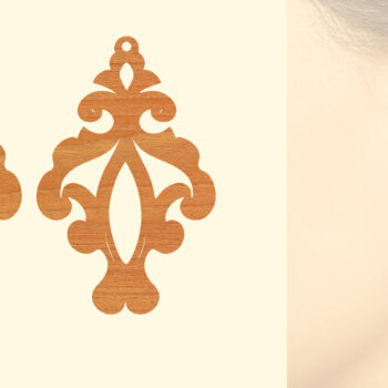 Intra απο ξύλο plywood 3mm-4mm πάχος – Ξύλινα σκουλαρίκια Δίασταση  5x5 cm INTRAFABR-96584411 - Image 1