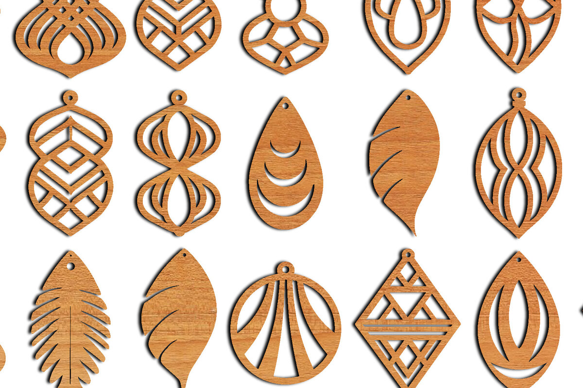 Intra απο ξύλο plywood 3mm-4mm πάχος – Ξύλινα σκουλαρίκια Πακέτο Δίασταση  5x5 cm INTRAFABR-104613188