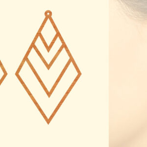 Intra απο ξύλο plywood 3mm-4mm πάχος – Ξύλινα σκουλαρίκια Δίασταση  5x5 cm INTRAFABR-61769581