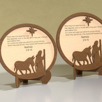 Intra απο ξύλο plywood 3mm-4mm πάχος – Ξυλογραφία του Ιησού με στίχο της Βίβλου Δίασταση  20x20 cm INTRAFABR-118900671 - Image 3