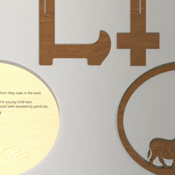 Intra απο ξύλο plywood 3mm-4mm πάχος – Ξυλογραφία του Ιησού με στίχο της Βίβλου Δίασταση  20x20 cm INTRAFABR-118900671 - Image 5