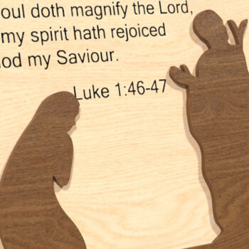 Intra απο ξύλο plywood 3mm-4mm πάχος – Ξυλογραφία της Μαρίας με στίχο της Βίβλου Δίασταση  20x20 cm INTRAFABR-118900691 - Image 3