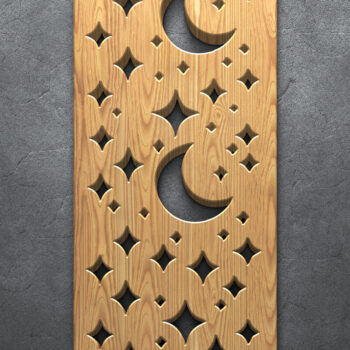 Intra απο ξύλο plywood 3mm-4mm πάχος – Πάνελ κοπής με λέιζερ ξύλου Floral & Moon Δίασταση  20x20 cm INTRAFABR-122353541 - Image 5