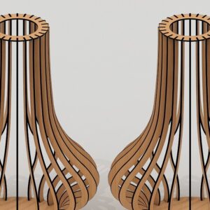 Intra απο ξύλο plywood 3mm-4mm πάχος – Ξύλινο λουλούδι βάζο διάνυσμα πρότυπα λέιζερ Δίασταση  20x20 cm INTRAFABR-42958879