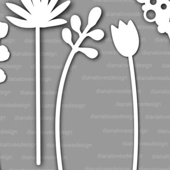 Intra απο ξύλο plywood 3mm-4mm πάχος – Wood Flowers, Flowers Cut Laser Δίασταση  20x20 cm INTRAFABR-33914393 - Image 3