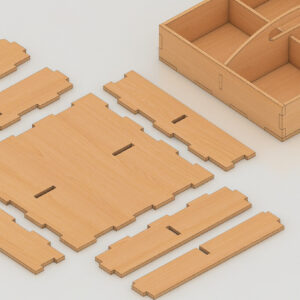 Intra απο ξύλο plywood 3mm-4mm πάχος – Δίσκος σερβιρίσματος για μπισκότα με ξύλα φρούτων DXF Δίασταση  20x20 cm INTRAFABR-60983994