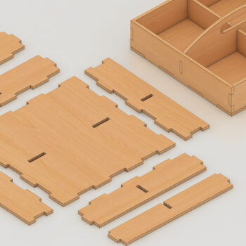 Intra απο ξύλο plywood 3mm-4mm πάχος – Δίσκος σερβιρίσματος για μπισκότα με ξύλα φρούτων DXF Δίασταση  20x20 cm INTRAFABR-60983994 - Image 1