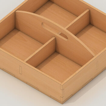 Intra απο ξύλο plywood 3mm-4mm πάχος – Δίσκος σερβιρίσματος για μπισκότα με ξύλα φρούτων DXF Δίασταση  20x20 cm INTRAFABR-60983994 - Image 2