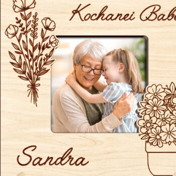 Intra απο ξύλο plywood 3mm-4mm πάχος – Φωτογραφία φωτογραφίας Wood Grandmother Mom Δίασταση  20x20 cm INTRAFABR-102982155 - Image 1