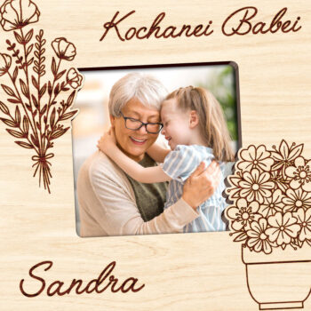 Intra απο ξύλο plywood 3mm-4mm πάχος – Φωτογραφία φωτογραφίας Wood Grandmother Mom Δίασταση  20x20 cm INTRAFABR-102982155 - Image 2