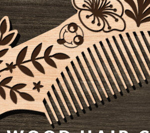 Intra απο ξύλο plywood 3mm-4mm πάχος – Ξύλινες χτένες μαλλιών με λέιζερ Δίασταση  20x20 cm INTRAFABR-97425631