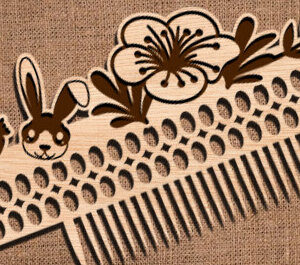 Intra απο ξύλο plywood 3mm-4mm πάχος – Ξύλινες χτένες μαλλιών με λέιζερ Δίασταση  20x20 cm INTRAFABR-97511679