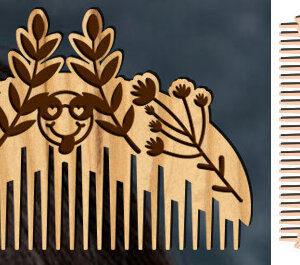 Intra απο ξύλο plywood 3mm-4mm πάχος – Ξύλινες χτένες μαλλιών με λέιζερ Δίασταση  20x20 cm INTRAFABR-97098396